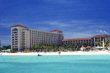 Resort seen from the water