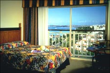Room interior, view up Palm Beach