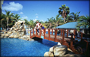 Pool footbridge