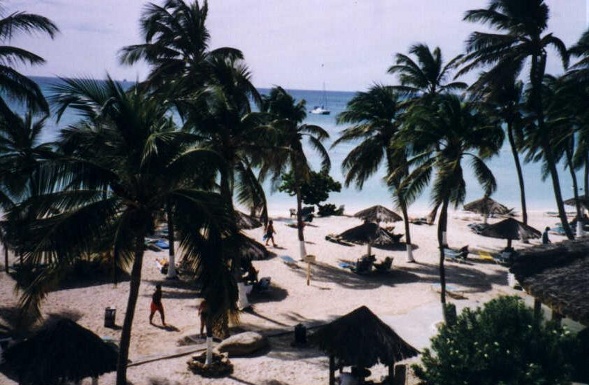Beach as seen from Bonaire Tower